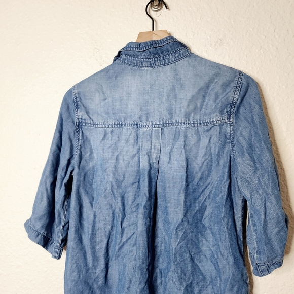 Cloth & Stone Chambray Shirt Dress Size Small - Picture 4 of 6
